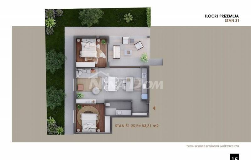 Ground floor apartment with garden, close to the sea and beach - 11