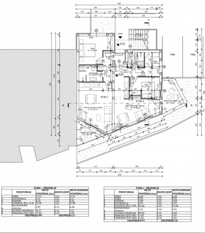 Newly built one-room apartment on the ground floor, 400 meters. to Jadro beach - 2