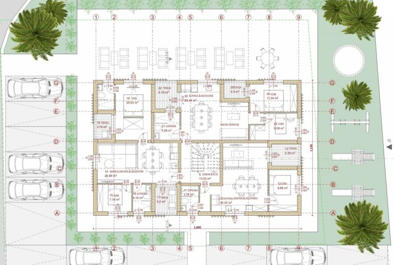 Dvojizbový byt 80 m2 so strešnou terasou 91 m2 v Zadare-Bibinje - 4