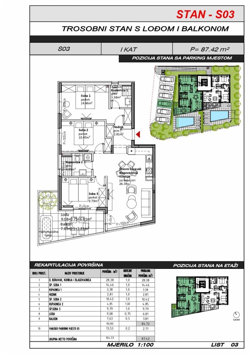 1ST ROW TO THE SEA, THREE-ROOM APARTMENT WITH LOGAN AND BALCONY - 4