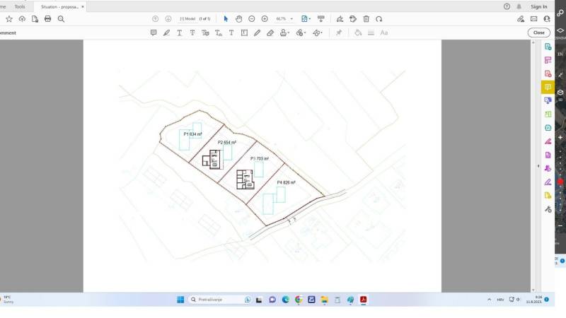 Building plot ideal for 4 villas 100 m from the sandy beach - 2