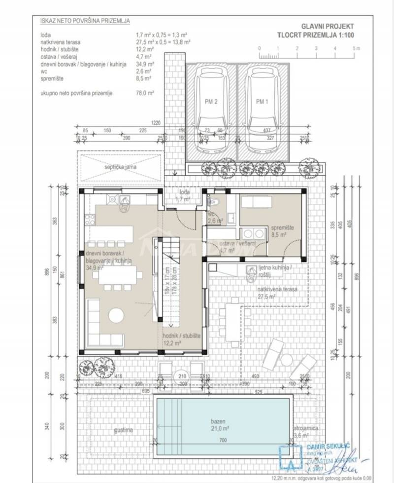 Vila s bazénom v bezprostrednom centre ostrova Vir. - 6