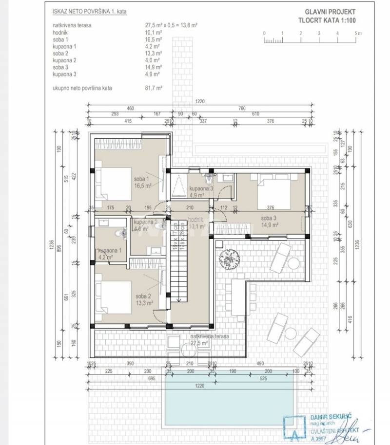 Villa s bazenom u neposrednom centru otoka Vira. - 7