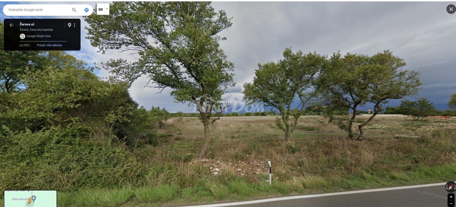 Building land along the main road Žerava, 8 km from Zadar